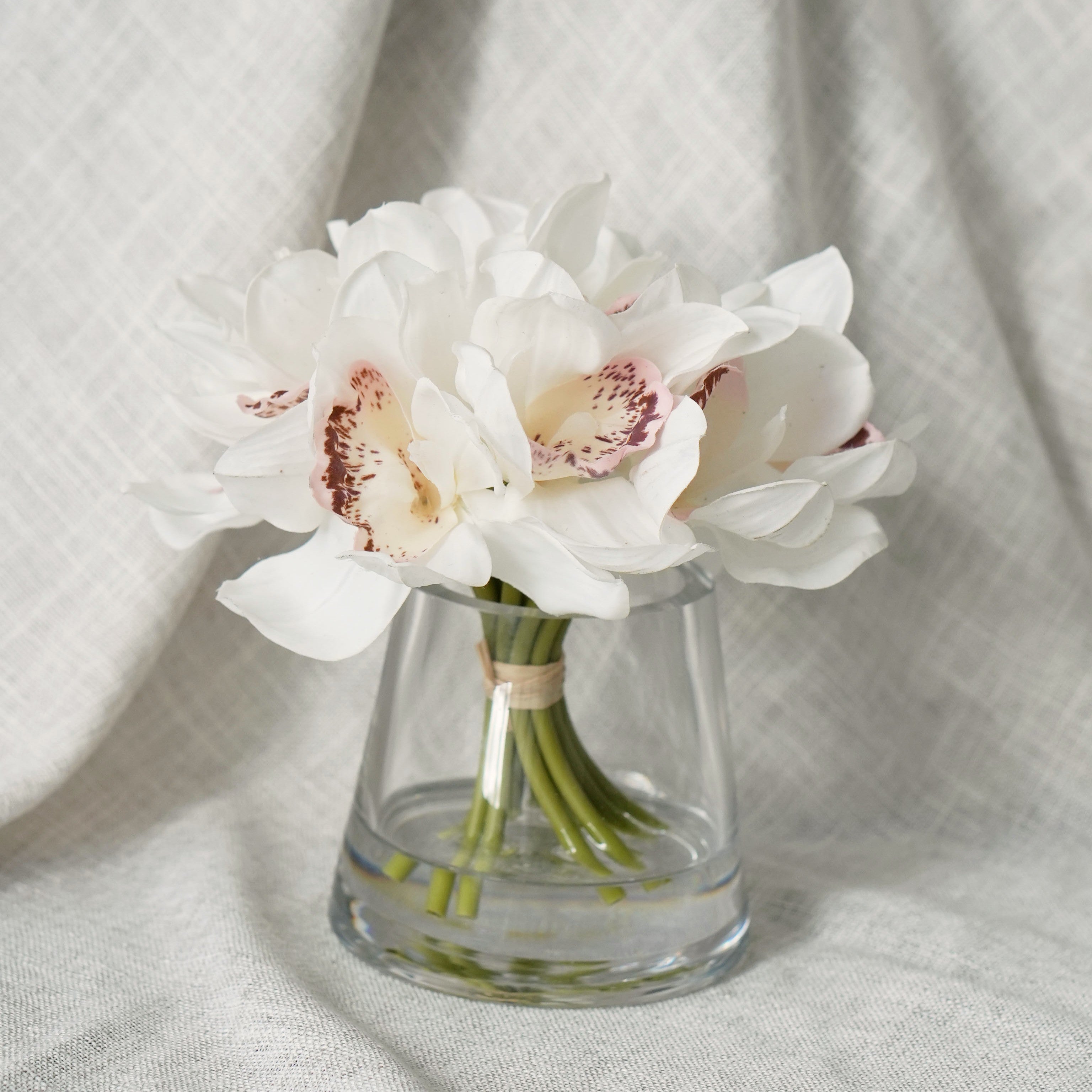 Cymbidium Bloom in Glass Vase