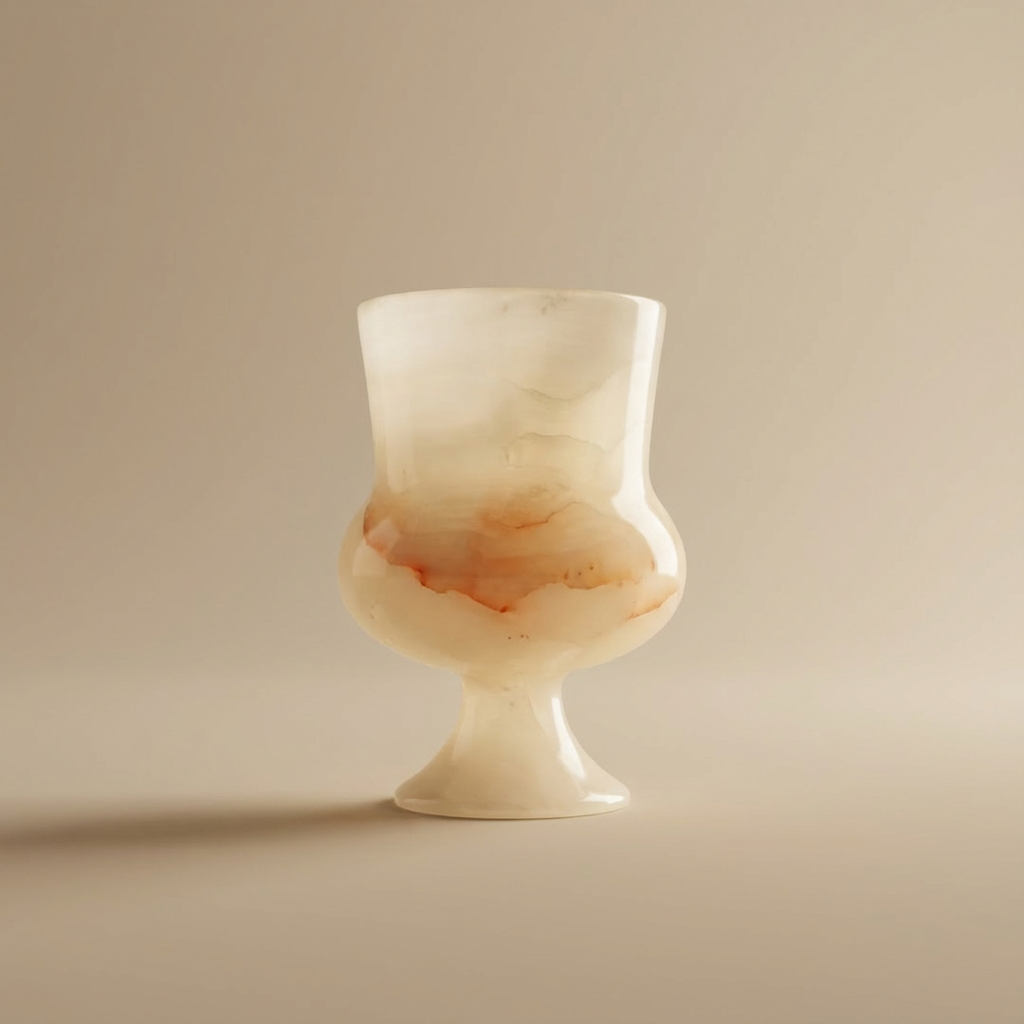 Alabaster Onyx Candle Holder