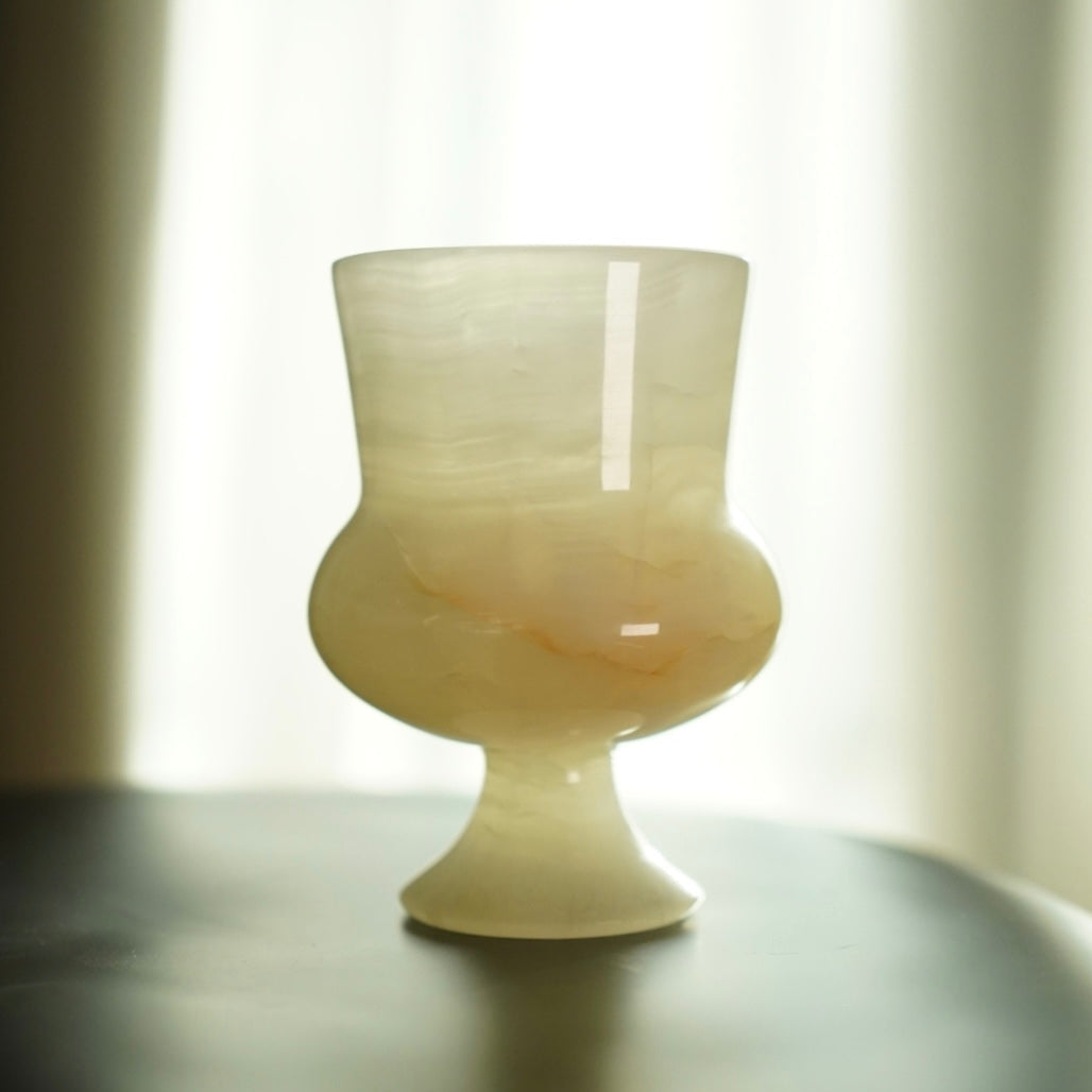 Alabaster Onyx Candle Holder