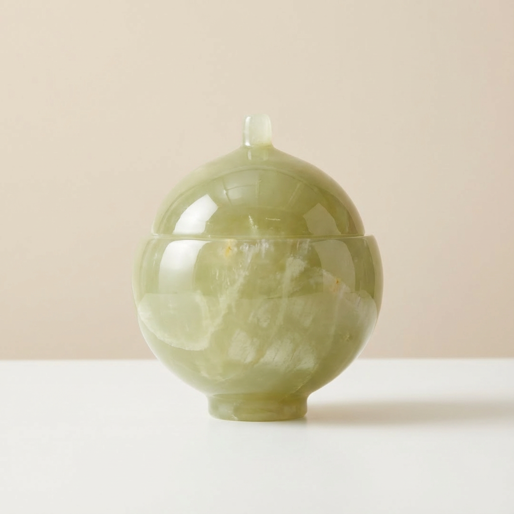 Verdant Onyx Jar With Lid